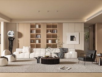 Modern Living Room Middle Living Room 3d model