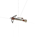 Traditional Crossbow Weapon Design With Bowstring Arrows And Wooden Grip Structure