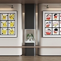 Cartoon Hanging Painting Cartoon Hanging Painting Children's Painting 3d model