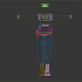 Blue Police Uniform With POLITIA Label Cap Utility Belt And Boots