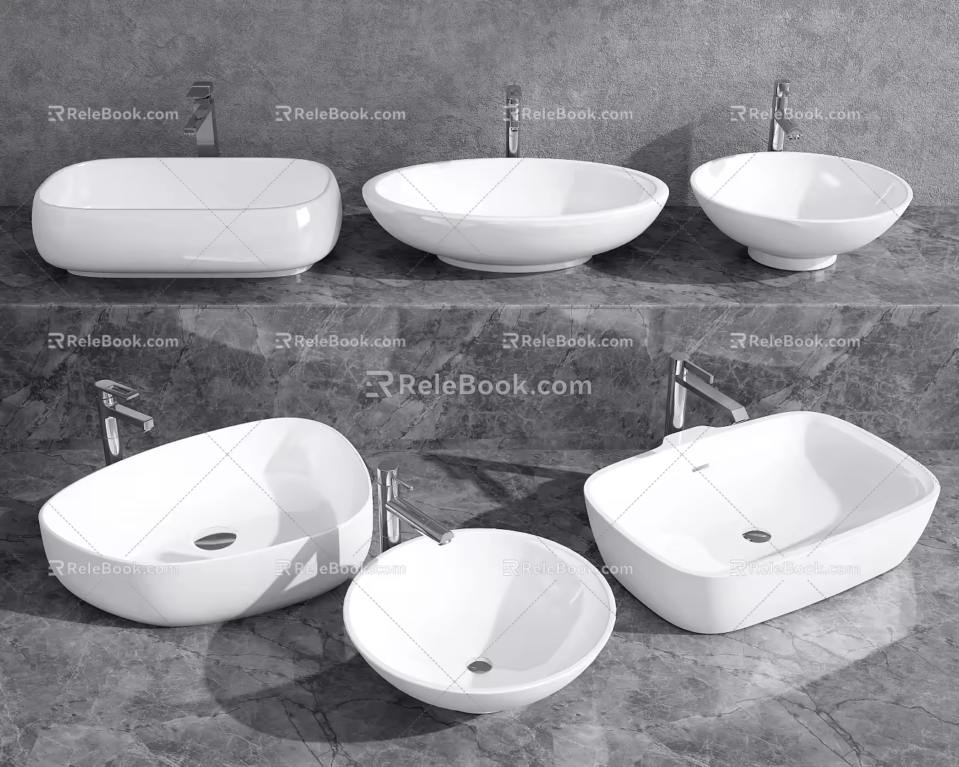 Modern wash basin wash basin table basin 3d model