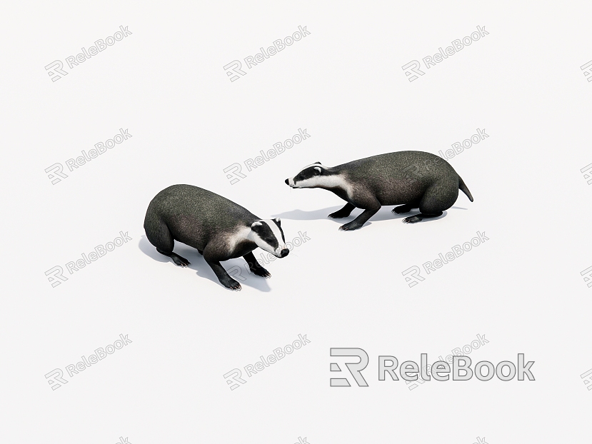 animal dog badger model