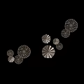 Stylish Modern Metal Wall Decor With Geometric And Floral Pattern Designs