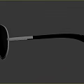 Stylish Aviator Sunglasses With Silver Frame And Black Lenses Fashion Accessory