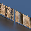 Garden Decorative Wooden Fences With Rustic Gated And Slatted Design Features
