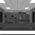 Practical Commercial Kitchen Interior With Stainless Steel Worktables Range Hood Shelves And Fresh Ingredients