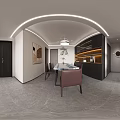 Modern Living Dining Room Interior Design With Sofa Coffee Table TV Window And Cabinets