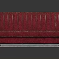 Red Striped Multi Seat Sofa With Glossy Upholstery And Sturdy Metal Base