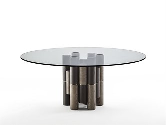 Modern dining table 3d model