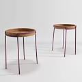 Nordic Round Table Coffee Table 3d model