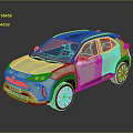 Light Green SUV With Modern Design Black Roof And Stylish Black Wheels