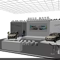 Golf Variant And Cross Golf Car Models Display On Exhibition Stand With Promotional Backdrop