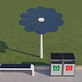 Photovoltaic seat Photovoltaic sketch Photovoltaic trash can Photovoltaic tree Photovoltaic flower Photovoltaic sunflower Photovoltaic park Solar flower 3d model