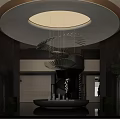 Luxury Modern Sales Office Lobby With Exquisite Hanging Art And Elegant Spacious Interior Design