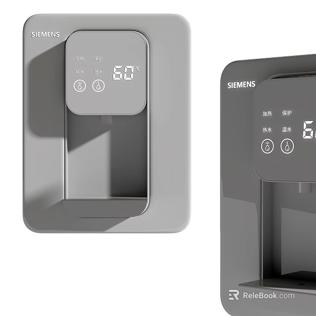 Modern Siemens Kitchen Appliance With Temperature Display And Functional Control Panel 3d model 