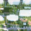 Residential Landscape With High Rise Buildings Lush Greenery Gardens And Walkways