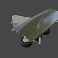 Aircraft Landing Gear System With Multiple Wheels And Metal Support Structure 3d model