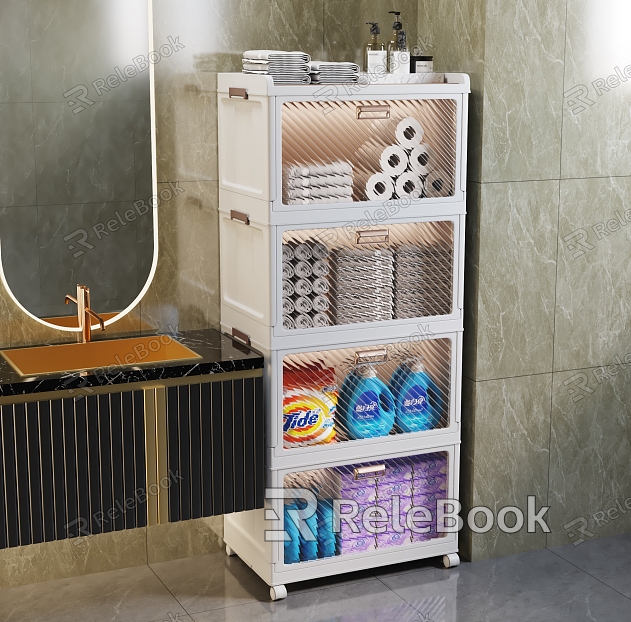 Multifunctional Storage Rack Folding Storage Rack Bathroom Storage Rack model