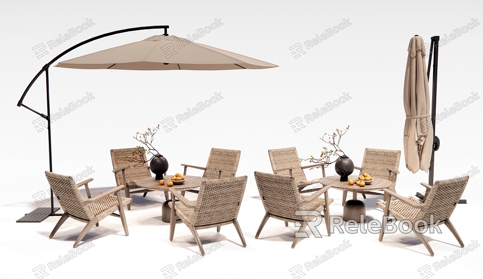 Modern Outdoor Table and Chair Leisure Table and Chair Outdoor Chair Recliner Sun Umbrella model