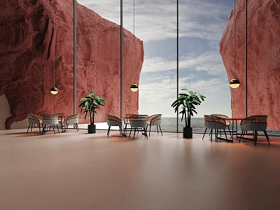 Cafe Coffee Bar Restaurant 3d model
