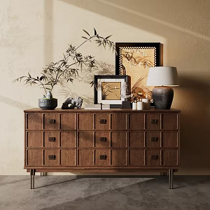 Modern Middle Style Side Cabinet 3d model