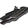 sliding jump aircraft carrier 3d model