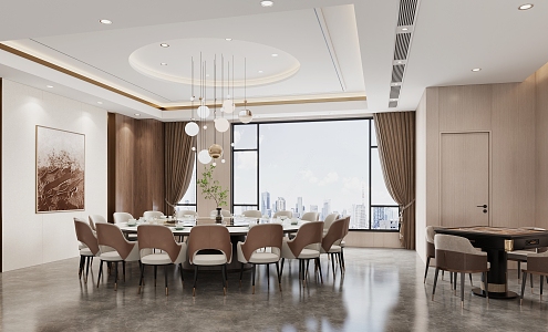 Modern Hotel Box Restaurant Room 3d model