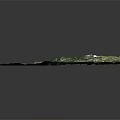Garden Landscape 3D Terrain Model Displaying Green Mountains Blue Lake and Natural Vegetation