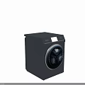 Modern Front Loading Washing Machine With Digital Display Panel And Dark Gray Design 3d model