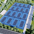 Tennis Court Complex With Blue Surfaces And Landscaped Greenery Trees And Lawns