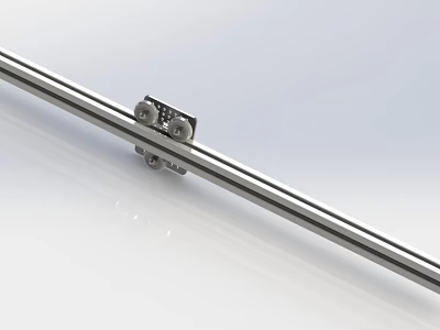 Stainless Steel Rod With Metal Connector And Smooth Surface For Mechanical Applications 3d model