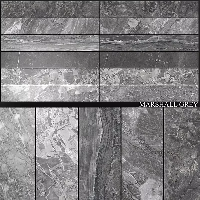 Marshall Grey Marble Components With Natural Texture For Modern Interior Design 3d model