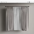 Gray And White Sheer Curtains For Modern Window Treatment With Elegant Draped Design