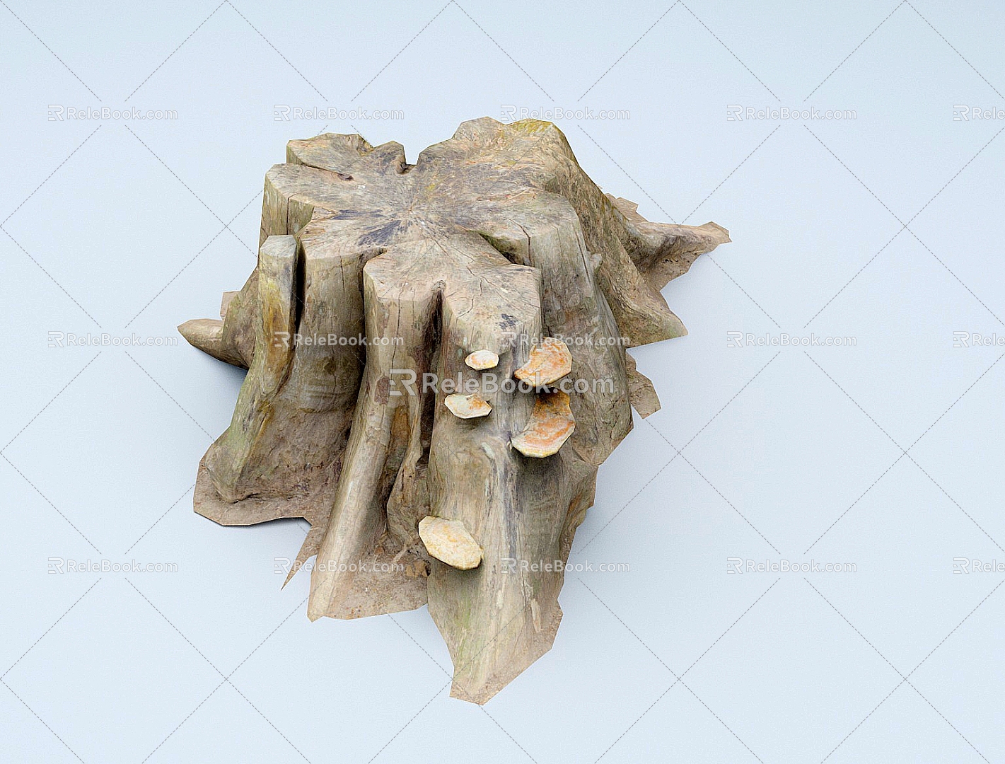 Tree Plant Pile Wood 3d model