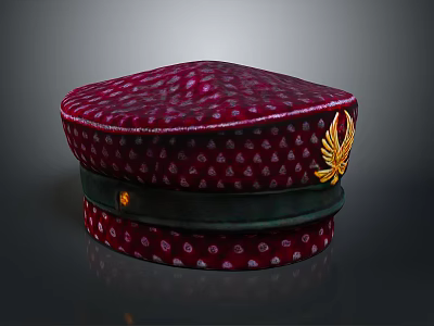 Hat Realistic Officer Hat Game Item 3d model