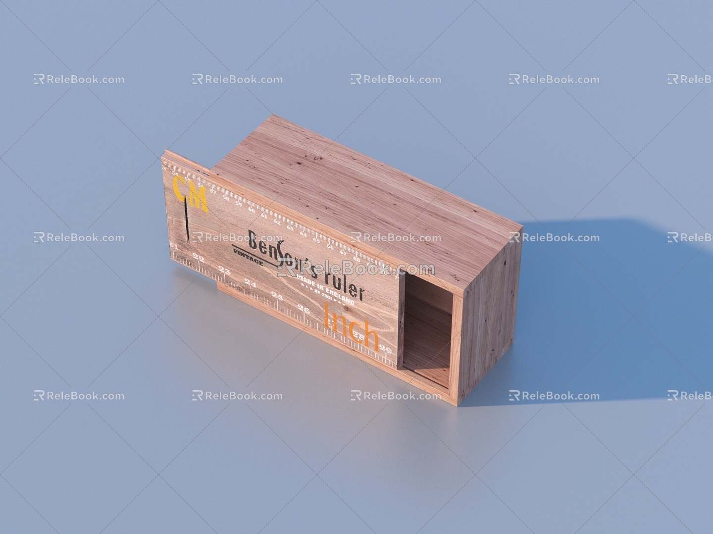 Wooden box stationery box sketch 3d model