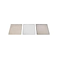 Square Rugs Set of Three Woven Beige Gray Brown with Border Design