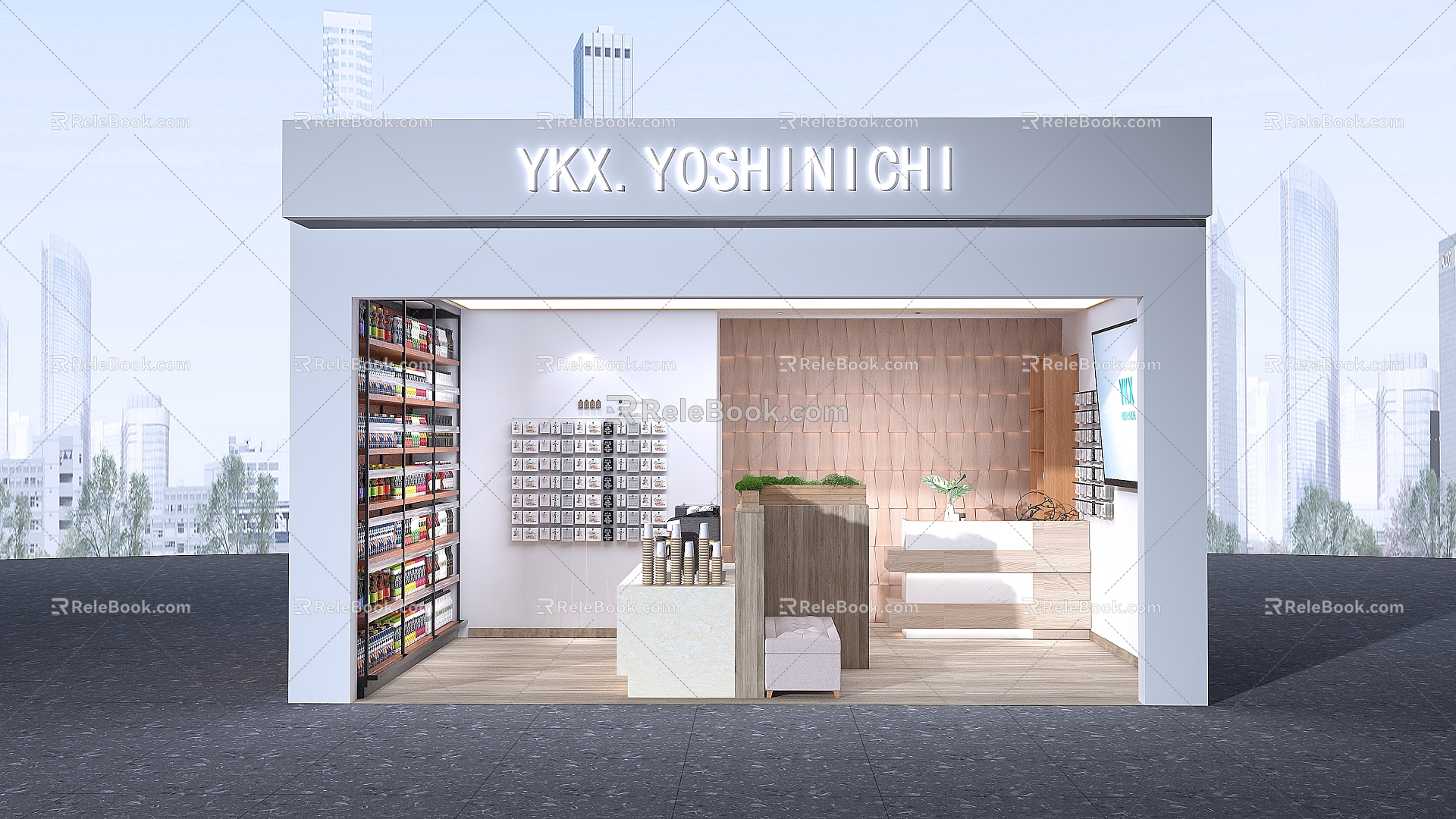 Shop Head Facade YKX Japanese Water Shop Stores 3d model