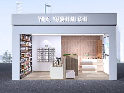 Shop Head Facade YKX Japanese Water Shop Stores 3d model