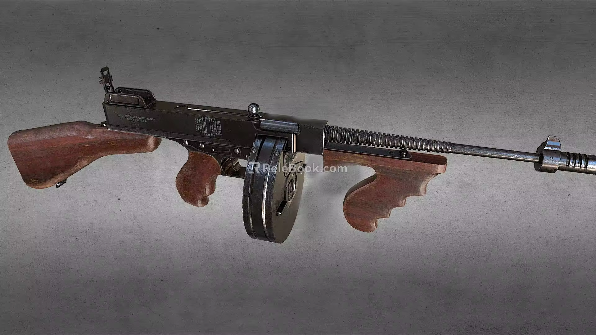 Thomson submachine gun 3d model