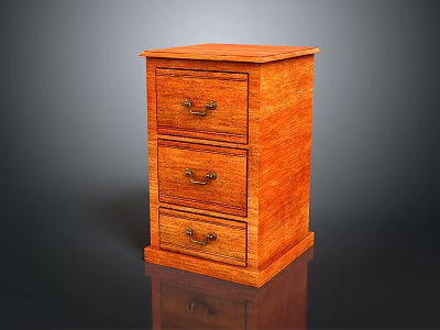 Functional Wooden Entryway Console Cabinet With Three Drawers And Classic Design 3d model