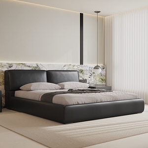 Cream wind bedroom 3d model