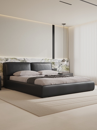 Cream wind bedroom 3d model