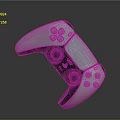 White And Black Ergonomic Game Controller With Buttons And Joysticks