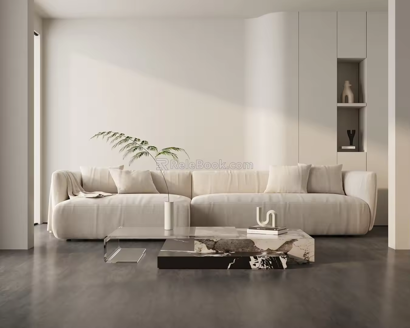 Three-seat sofa 3d model