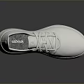 White Lightweight Sports Shoes With Lace Up Design And Comfortable Sole