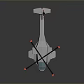White Drone Vehicle With Black Rotors Red Tip Markers And Streamlined Design