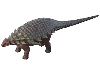 Realistic Reptile Ankylosaurus Model With Scaly Armor Spikes And Long Tail Design 3d model