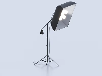 Professional Studio Photography Light With Softbox And Adjustable Tripod Stand 3d model
