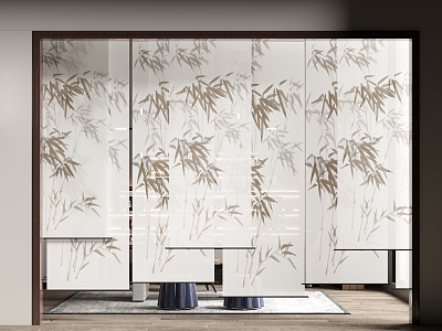 New Chinese-style draw curtain model